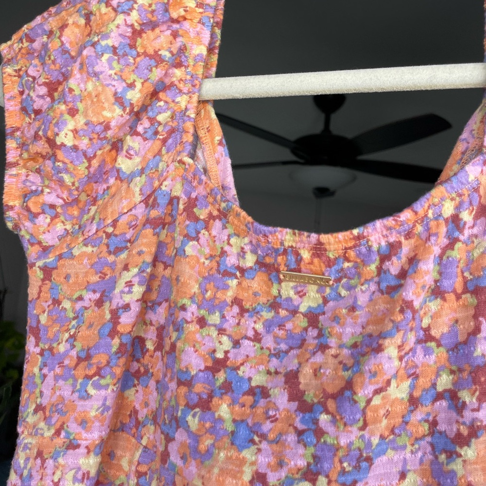 Billabong Orange and Purple Floral Mini Dress - Picture 11 of 14